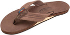 Rainbow Single Layer Leather Womens Sandal Expresso M