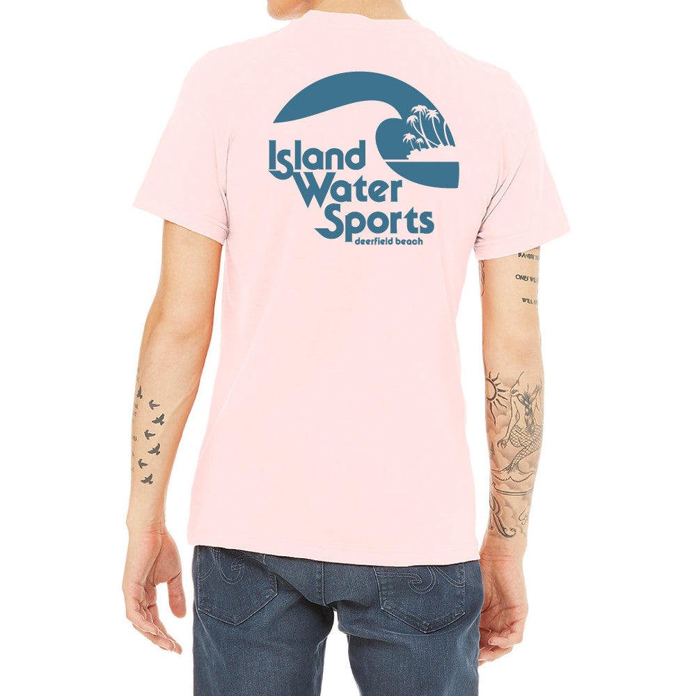 Island Water Sports Reverse Sticker S/S Tee Pink/Teal XL