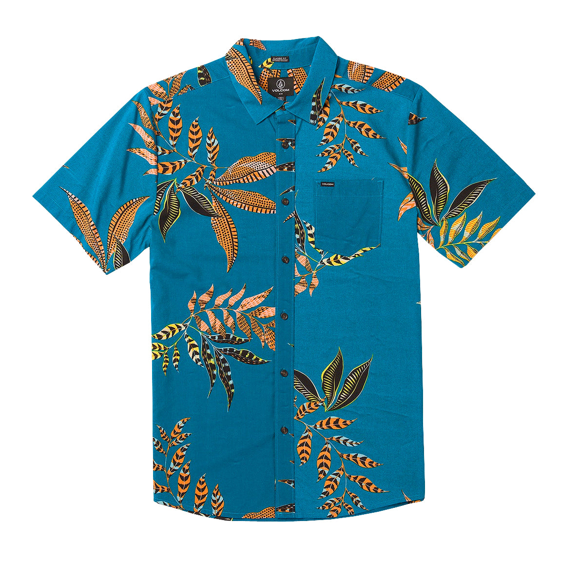 VOLCOM PARADISO FLORAL SS OCT-OCEAN TEAL S
