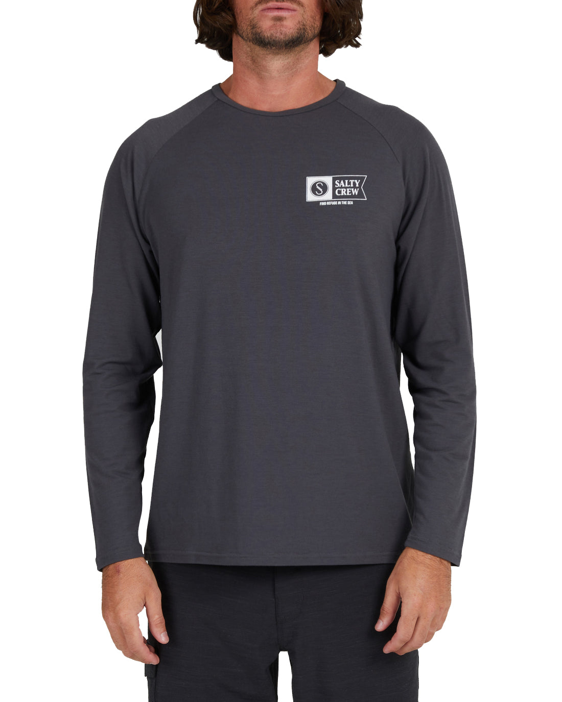 SALTY CREW MARINER UV L/S Charcoal XL