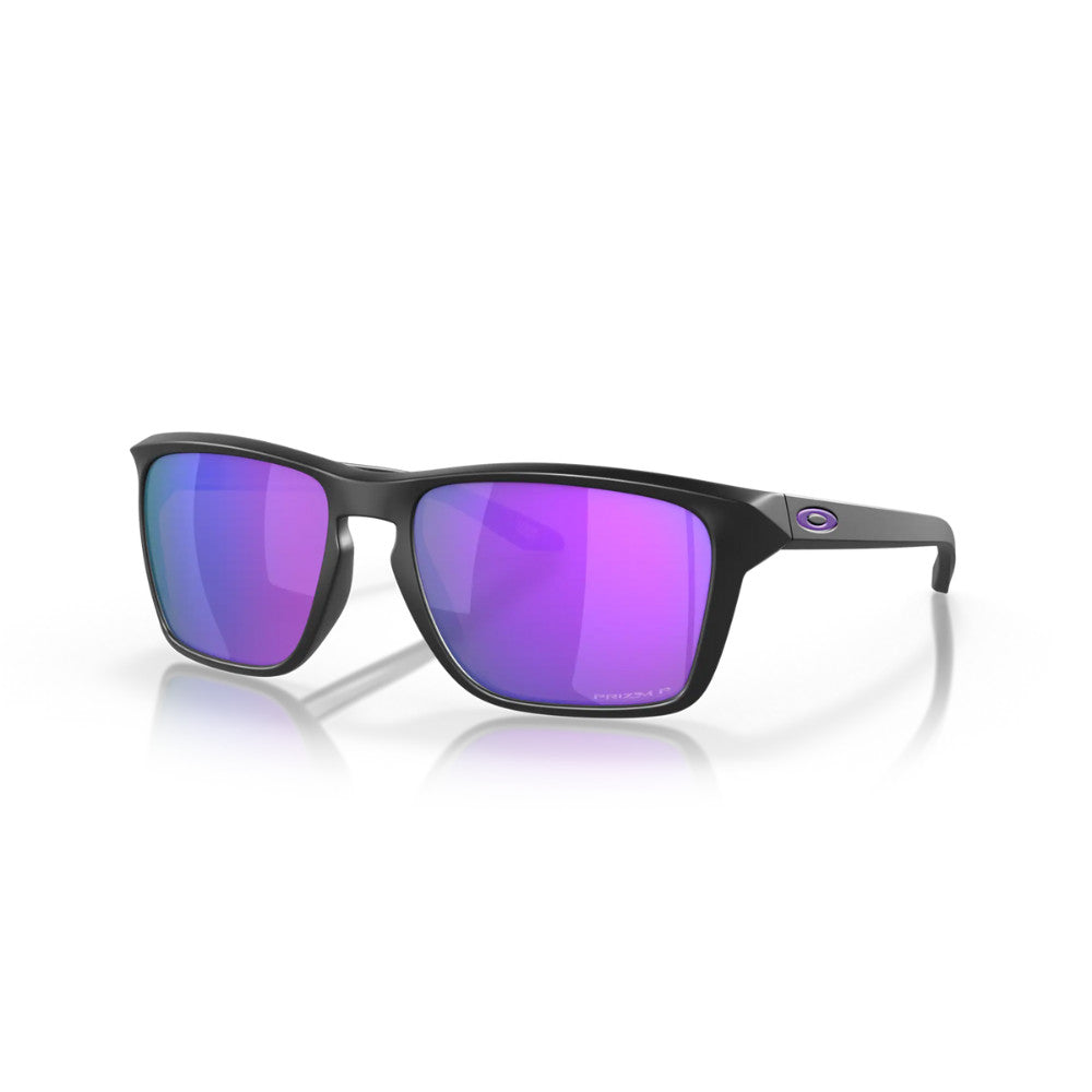 Oakley Sylas Polarized Sunglasses MatteBlack PrizmViolet Square