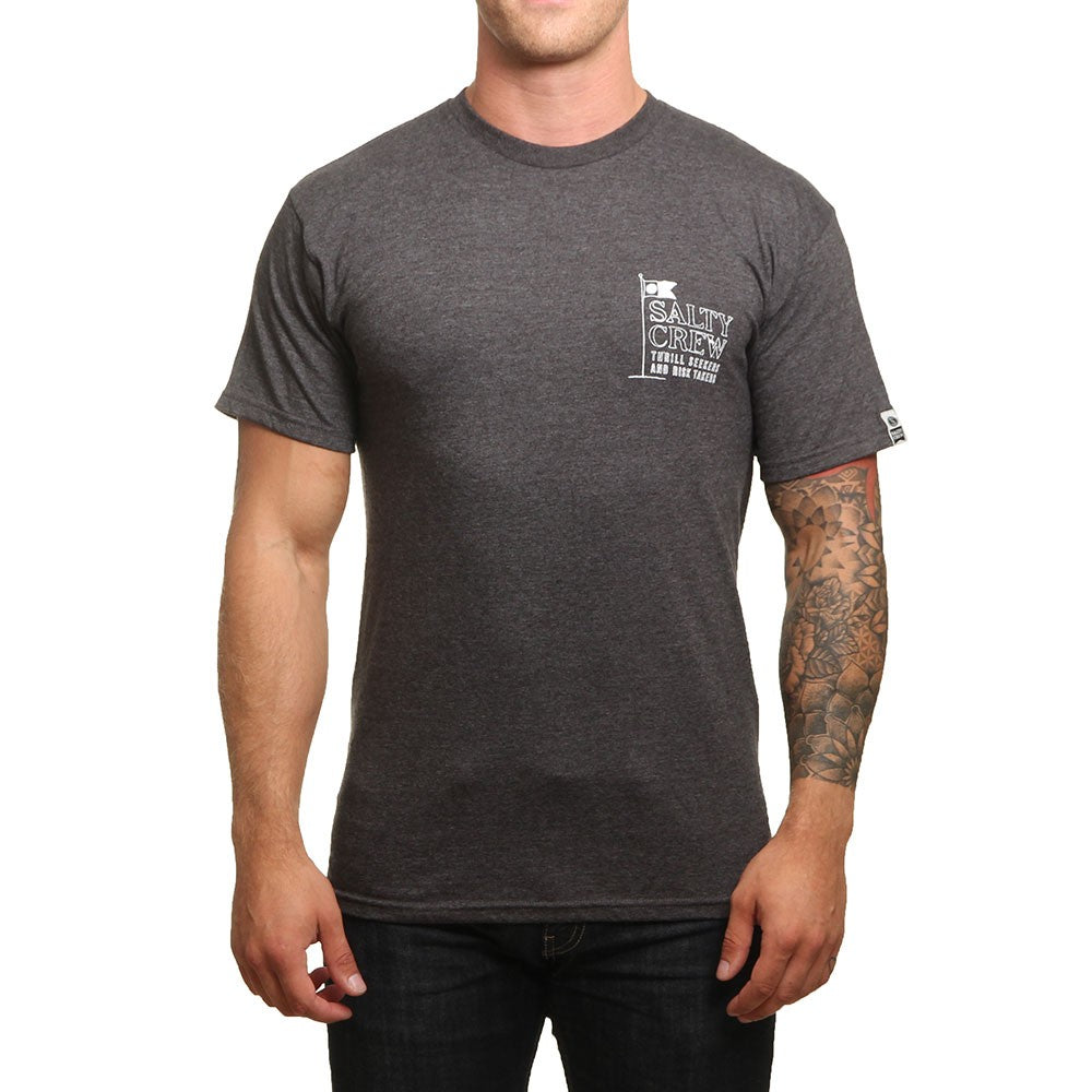 Salty Crew Flagged SS Tee Charcoal L