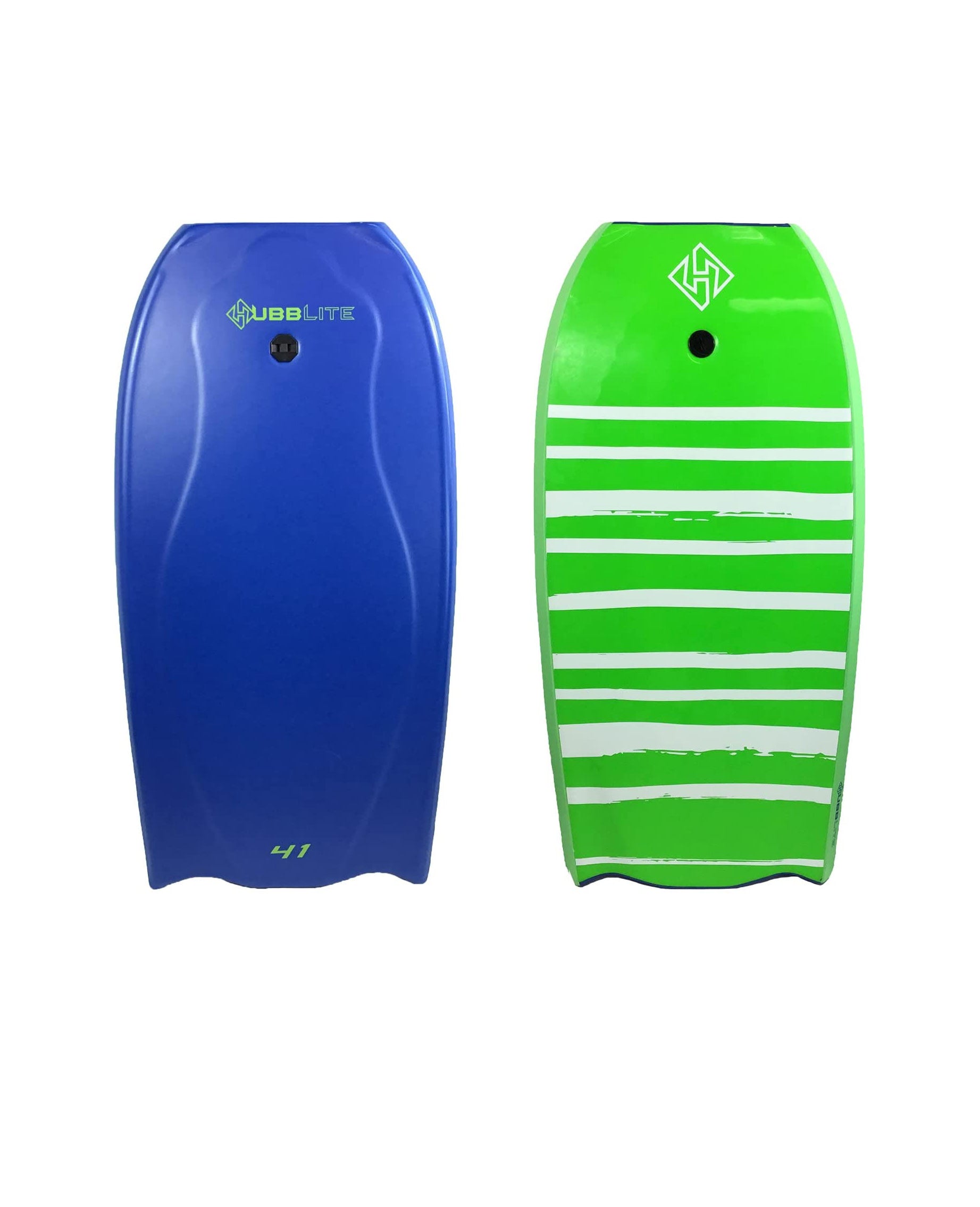 Hubboards Hubblite Bodyboard Blue-Lime Green-Lime Green 33in