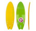 Island Water Sports Swallow Tail Softtop Surfboard Yellow 5ft6in