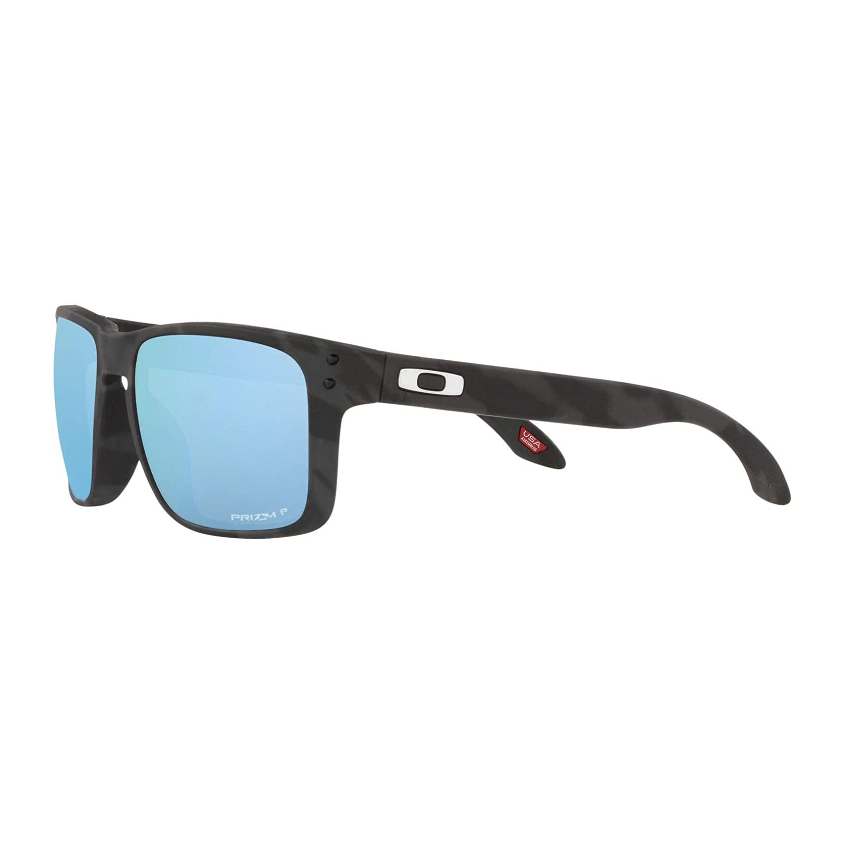 Oakley Holbrook Polarized Sunglasses MatteBlackCamo PrizmDeepWater Square