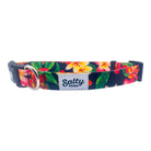 Salty Paws Surfing Dog Collar | Designs for Beach Dogs,  Floral, Fishing, Surfing, Hawaiian,  Black Floral M