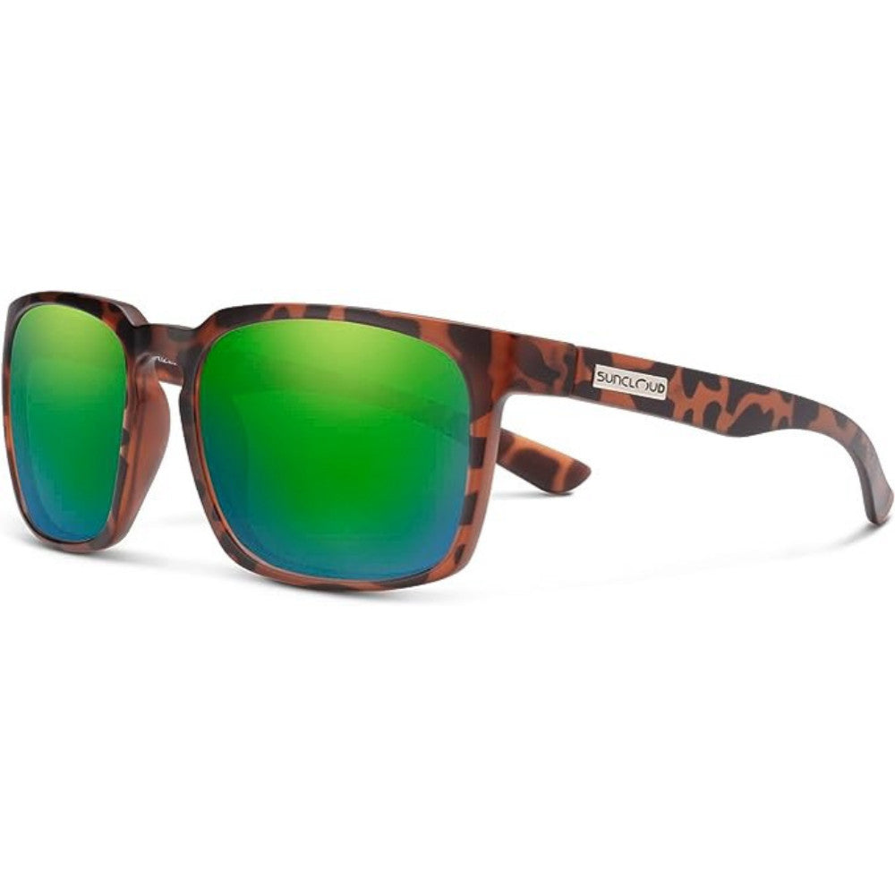 SunCloud Hundo Polarized Sunglasses MatteTort GreenMirror Square