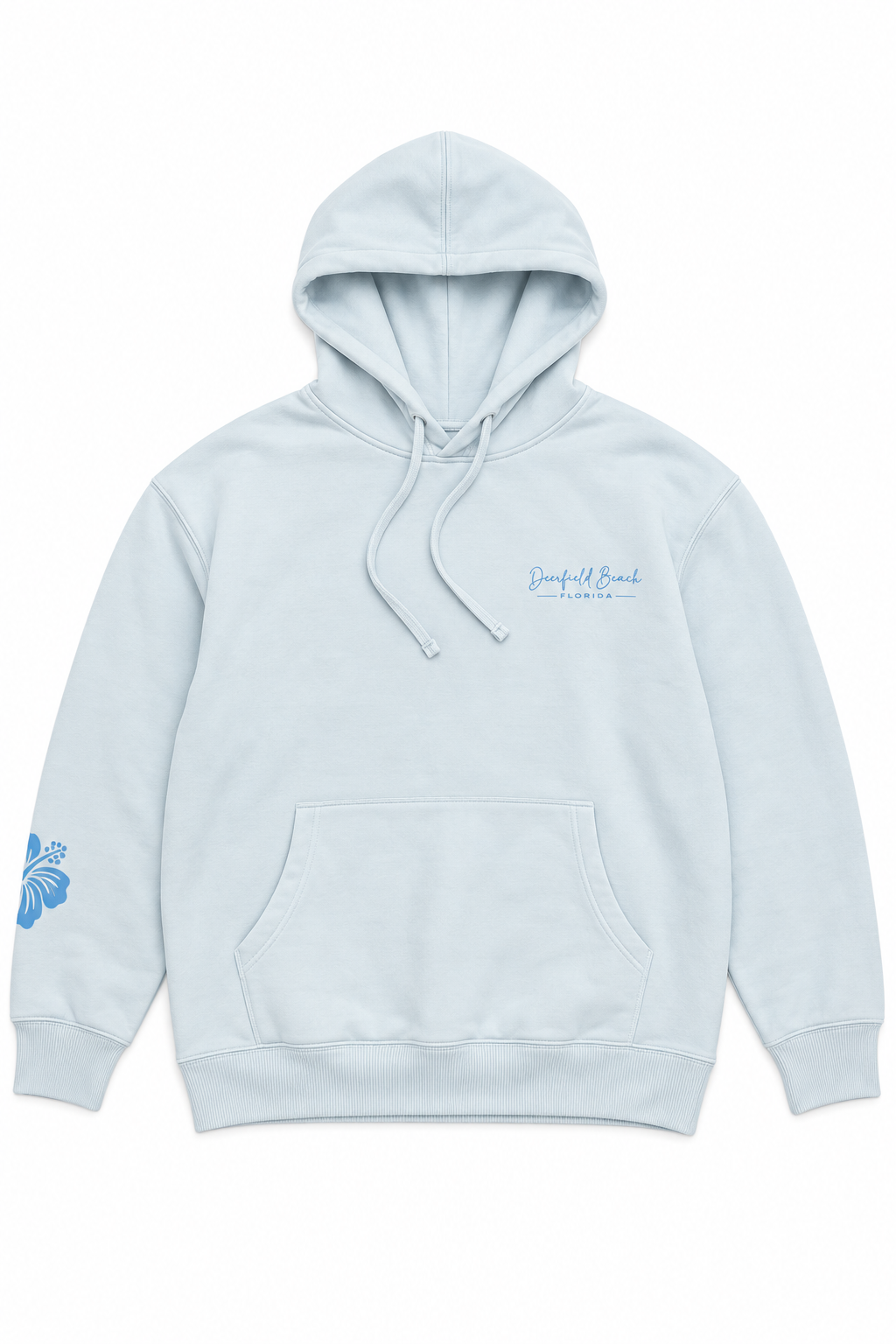 Forever Chasing Sunsets Embroidered Hoodie  DFB-SheerBlue M