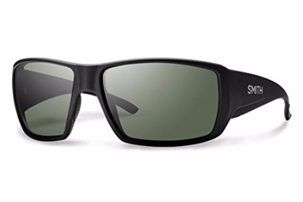 Smith Guide's Choice Sunglasses Plus Matte Black Gray Green Chromapop Plus