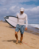 Salty Crew Apex Hood Surf Rashguard - Light Grey XXL