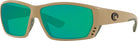Costa Del Mar Tuna Alley Sunglasses Sand Green Mirror 580G