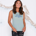 Salty Crew Stay Glassy Muscle Tank Sage Green XS