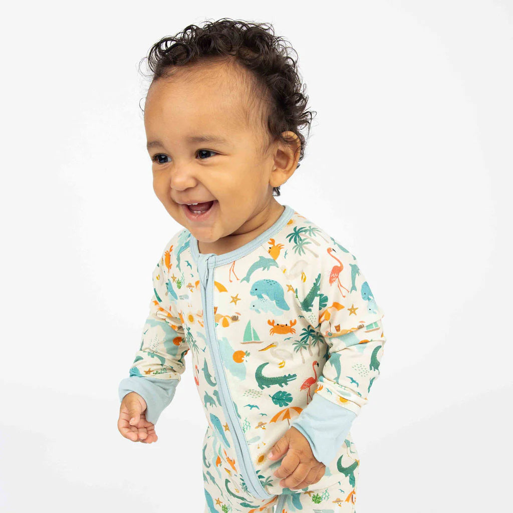 Emerson and Friends Convertible Baby Pajamas EXPLORE-FLORIDA 3-6M