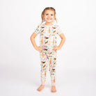 Emerson Making Waves SS Pajama Set  Beige/Multi 4/5T