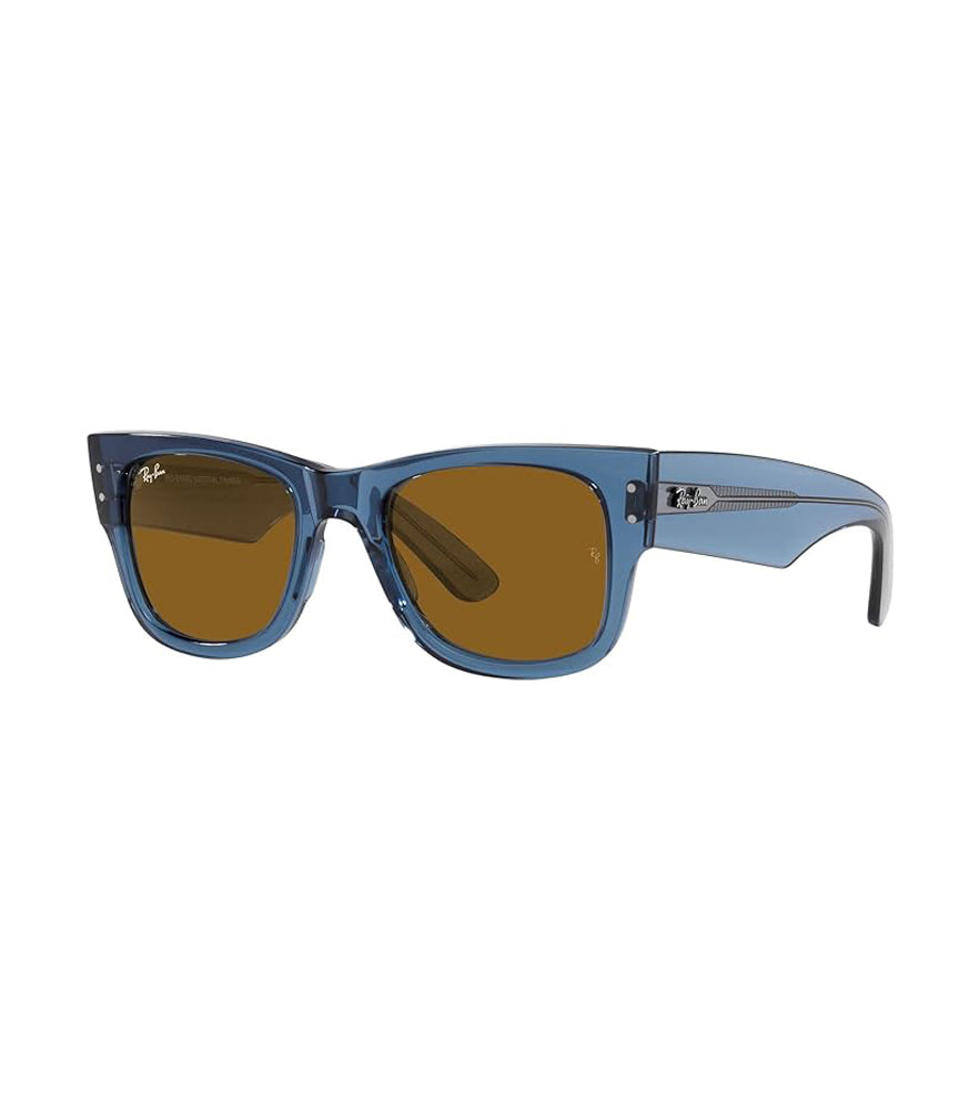 Ray Ban Mega Wayfare Polarized Sunglasses TransparentBlue Brown
