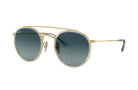 Ray Ban Round Double Bridge Sunglasses Gold BlueGradient Round