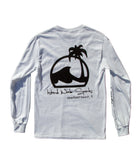 Island Water Sports Script L/S Tee White-Black L