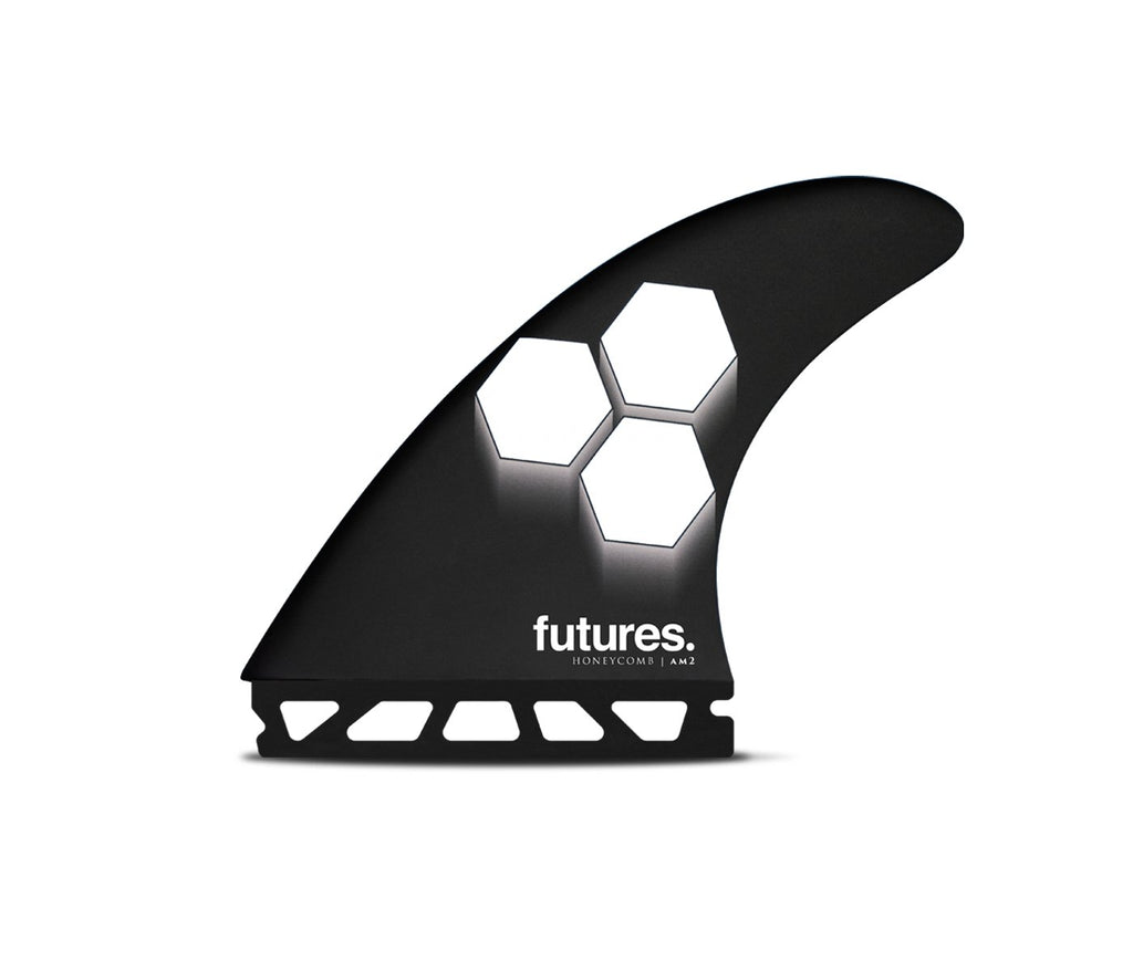 Futures Fins AM2 Honeycomb Thruster Fin Set Black-White L