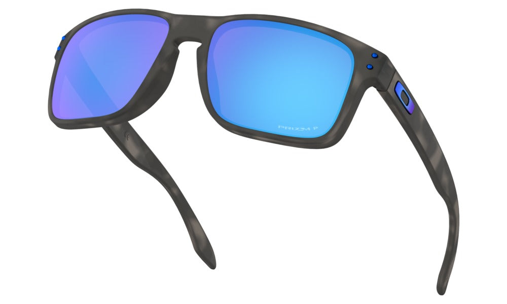 Oakley Holbrook Polarized Sunglasses MatteBlackTort PrizmSapphire Square