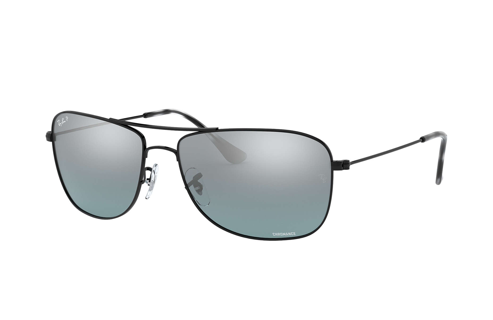 Ray Ban Chromance Polarized Sunglasses Black GreyMirror Aviator