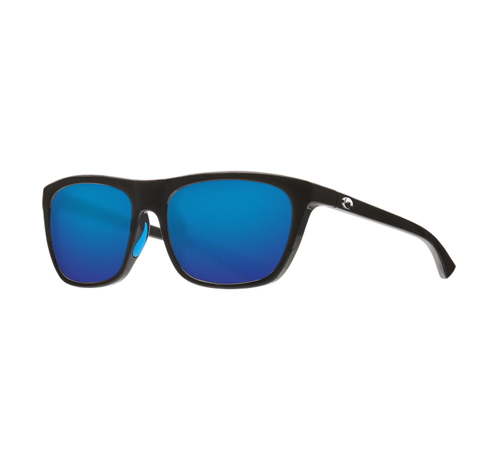 Costa Del Mar Cheeca Sunglasses Shiny Black Blue Mirror 580G