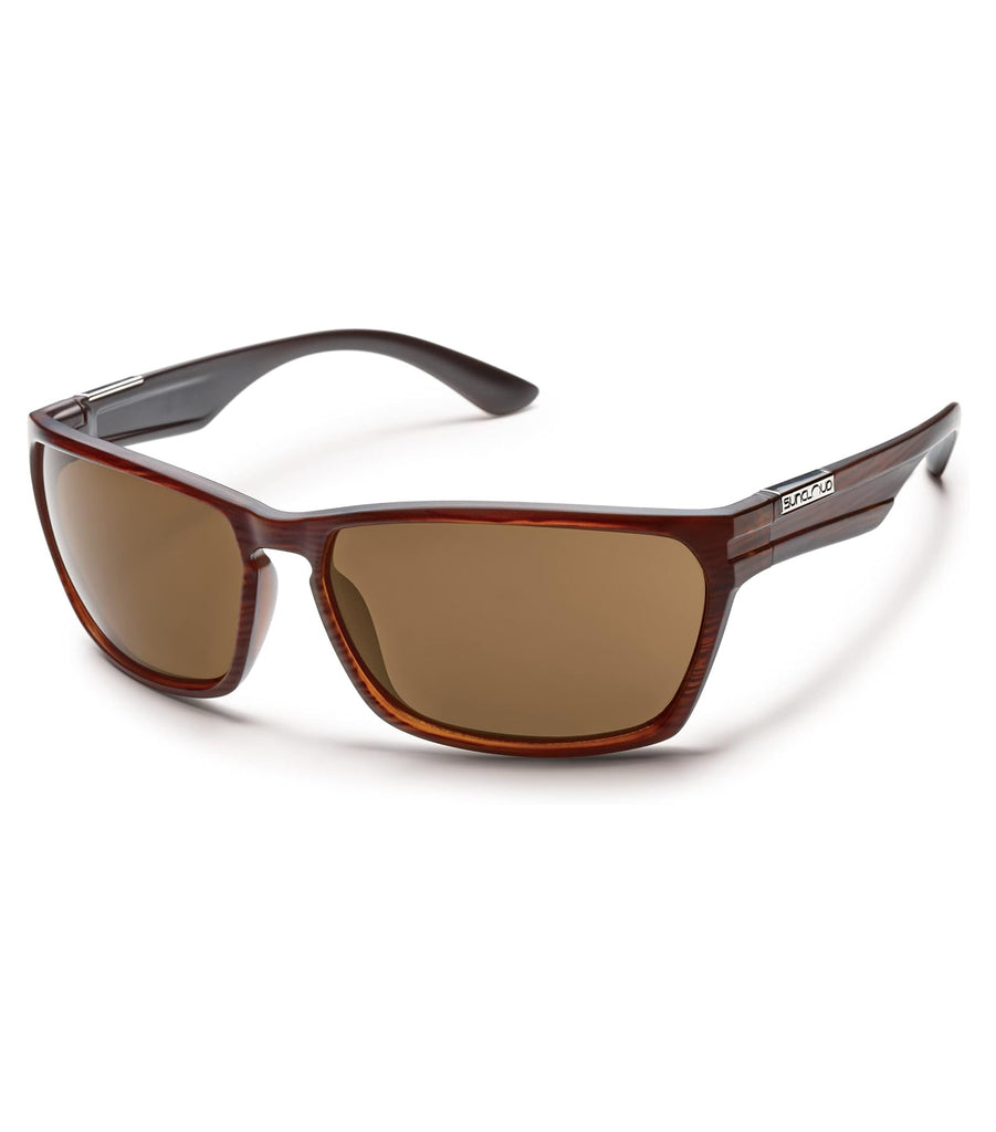 SunCloud Cutout Polarized Sunglasses BurnishedBrown Brown Square