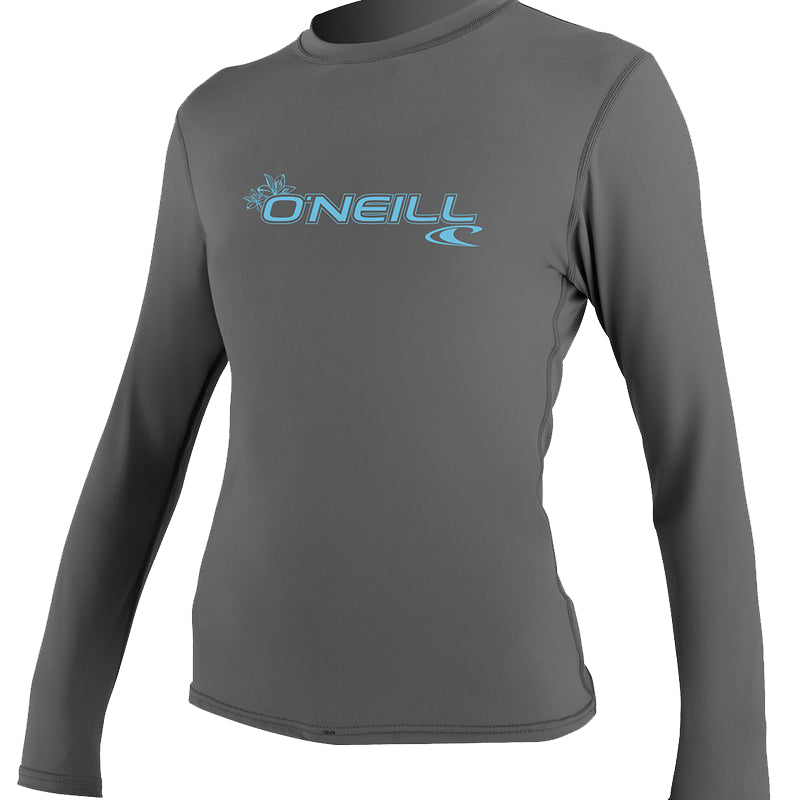 O'Neill Womens Basic UPF50 LS Sun Shirt Graphite XS
