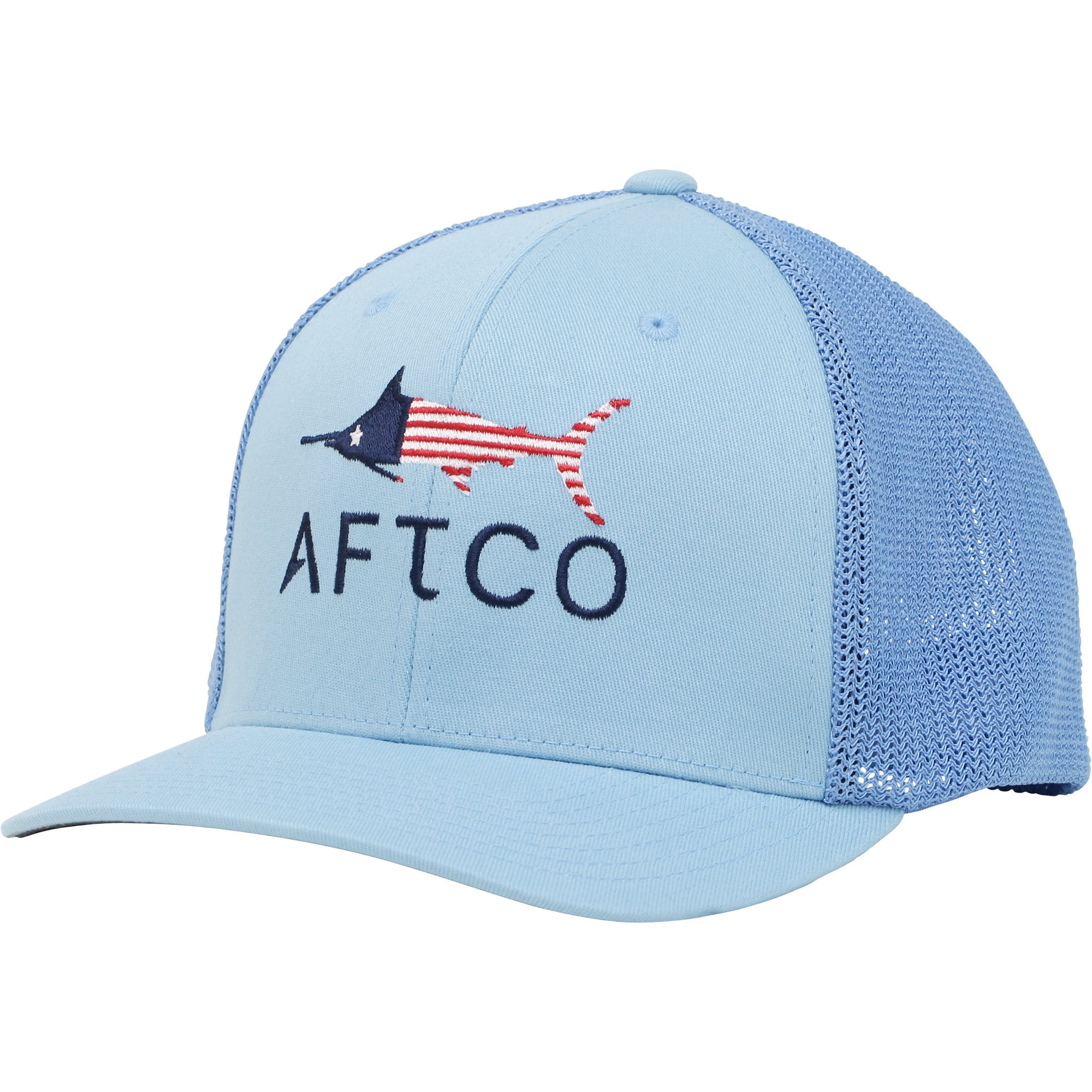Aftco Meric Flexfit Hat Sky S/M
