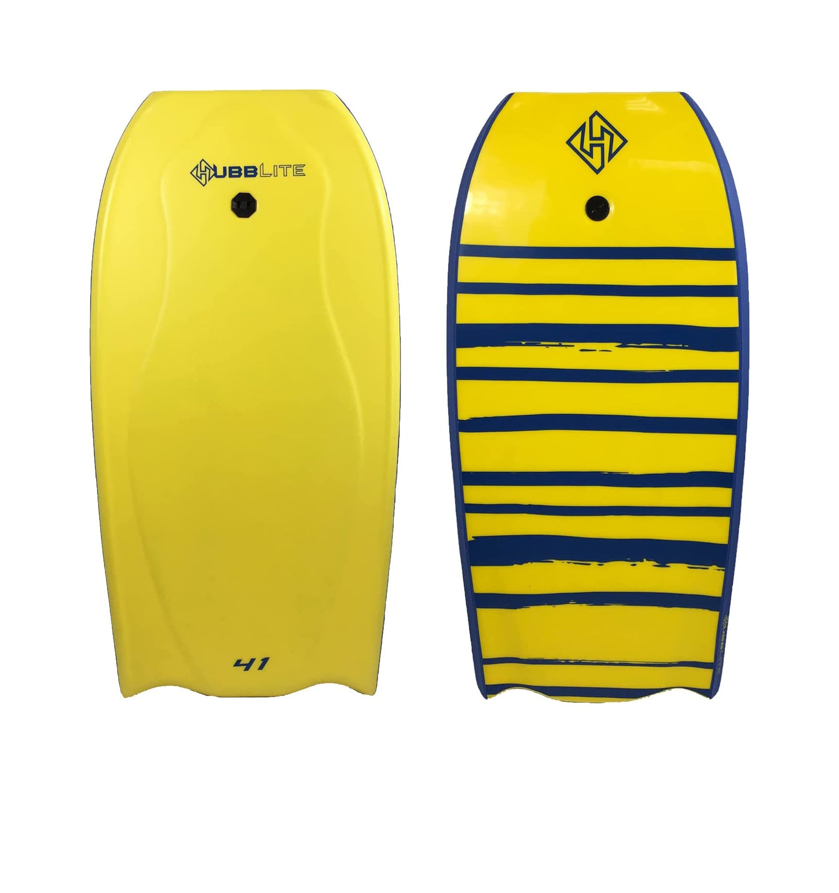 Hubboards Hubblite Bodyboard Yellow-Blue-Yellow 39in