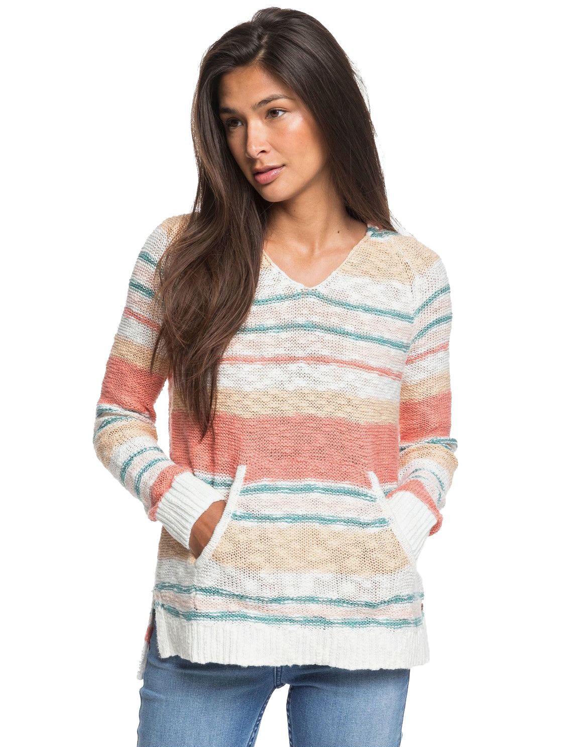 Roxy Airport Vibes Stripe Sweater XWNW L