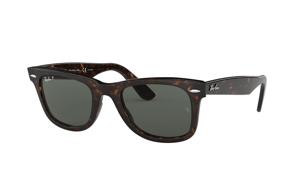 Ray Ban Wayfarer Polarized Sunglasses Tortoise CrystalGreen Wayfarer