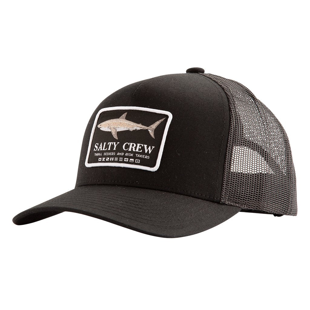 Salty Crew Farallon Retro Trucker Hat Black OS