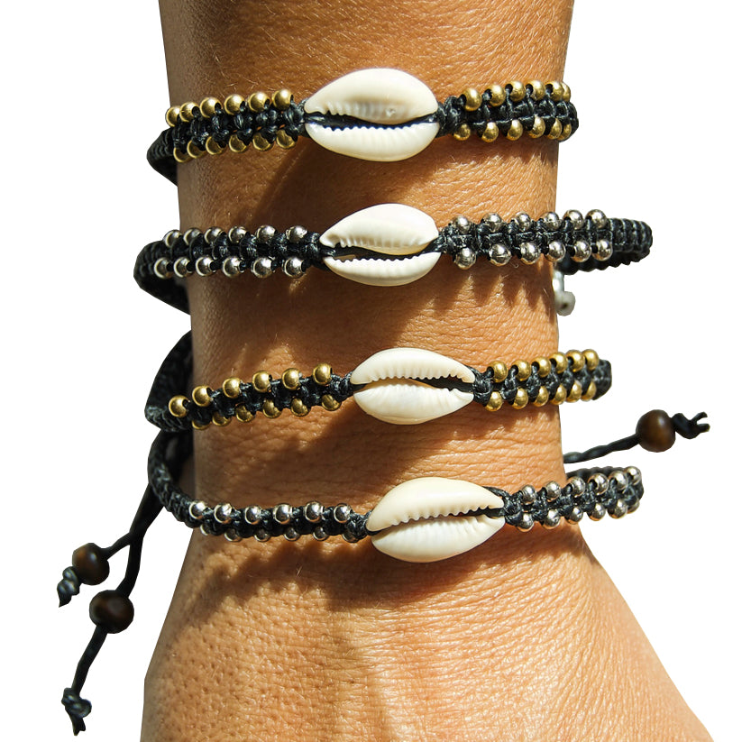 Odyssey Importing Cowrie Anklet Black OS