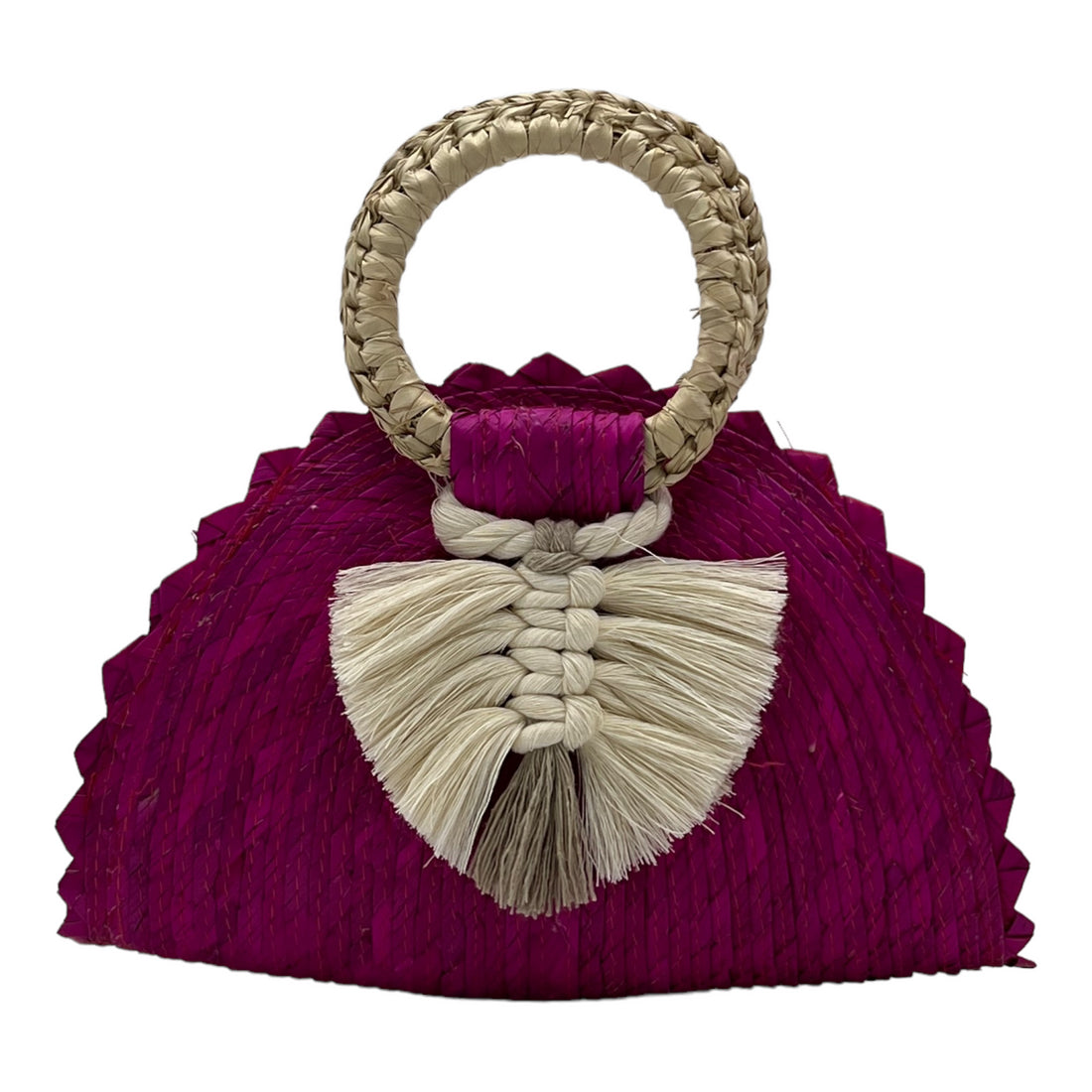 Origenes  Mini Crescent with Tassel FUCHSIA OS