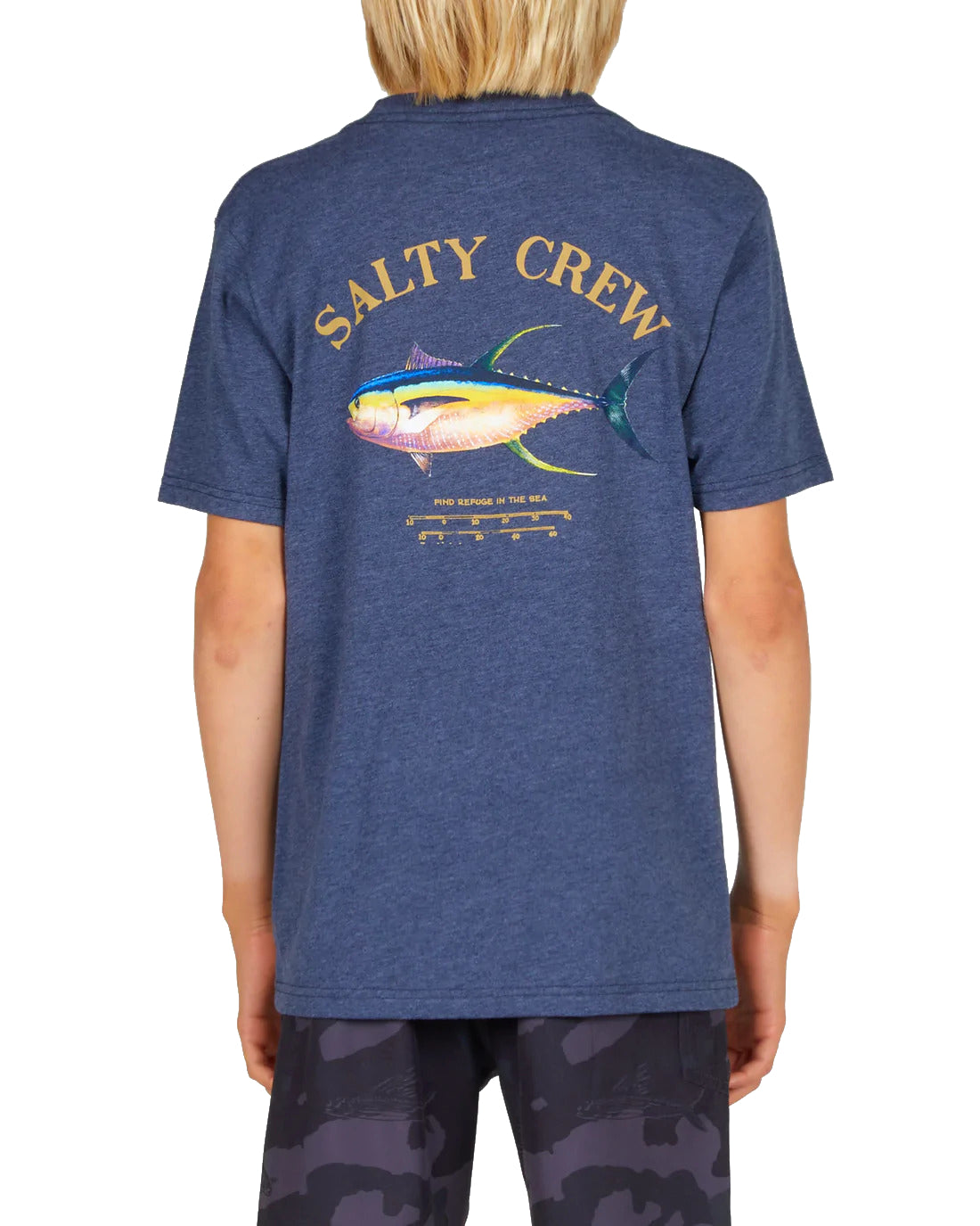Salty Crew Ahi Mount Boys SS Tee NavyHeather XL