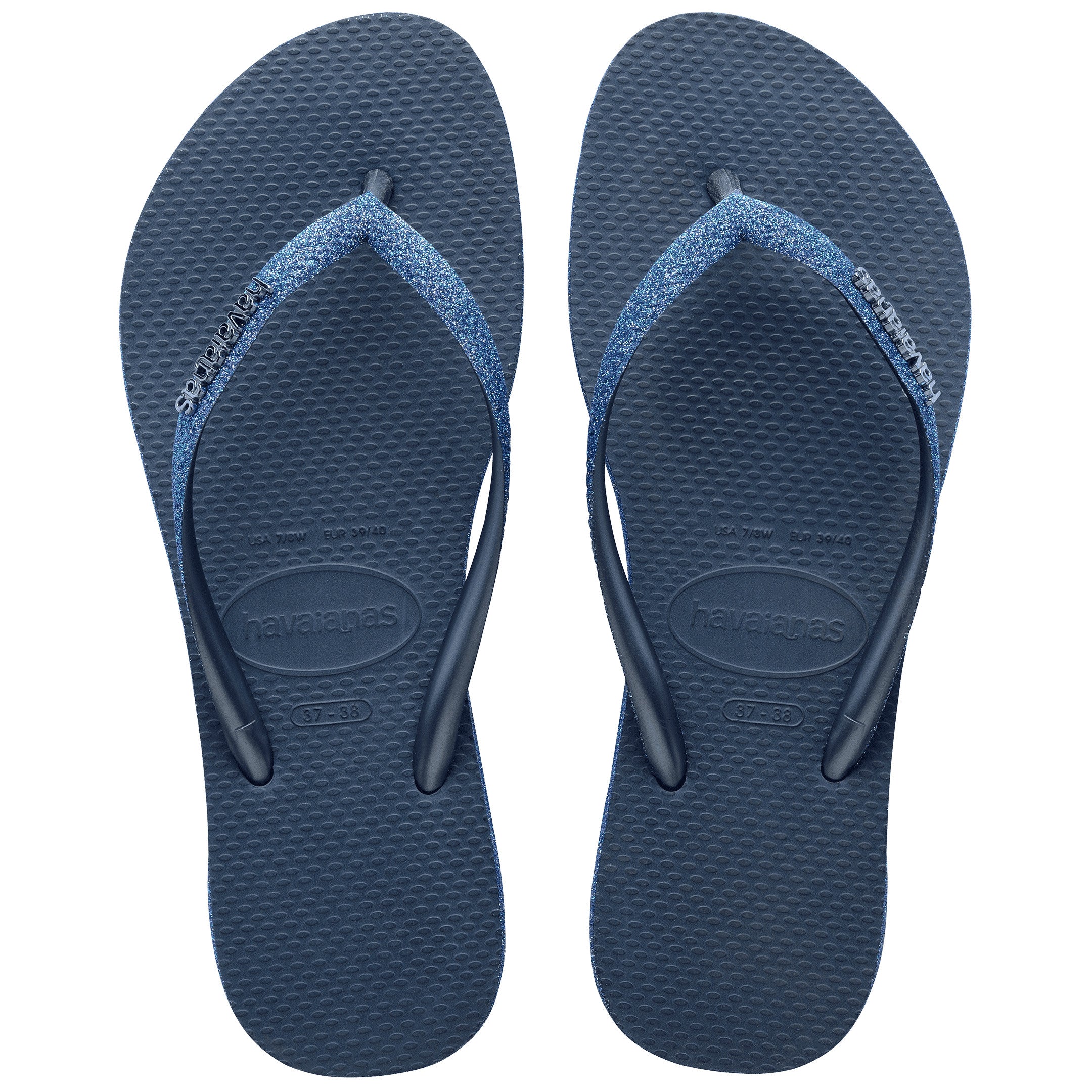 Havaianas Slim Sparkle 2 Womens Sandal 0089-Indigo Blue 6