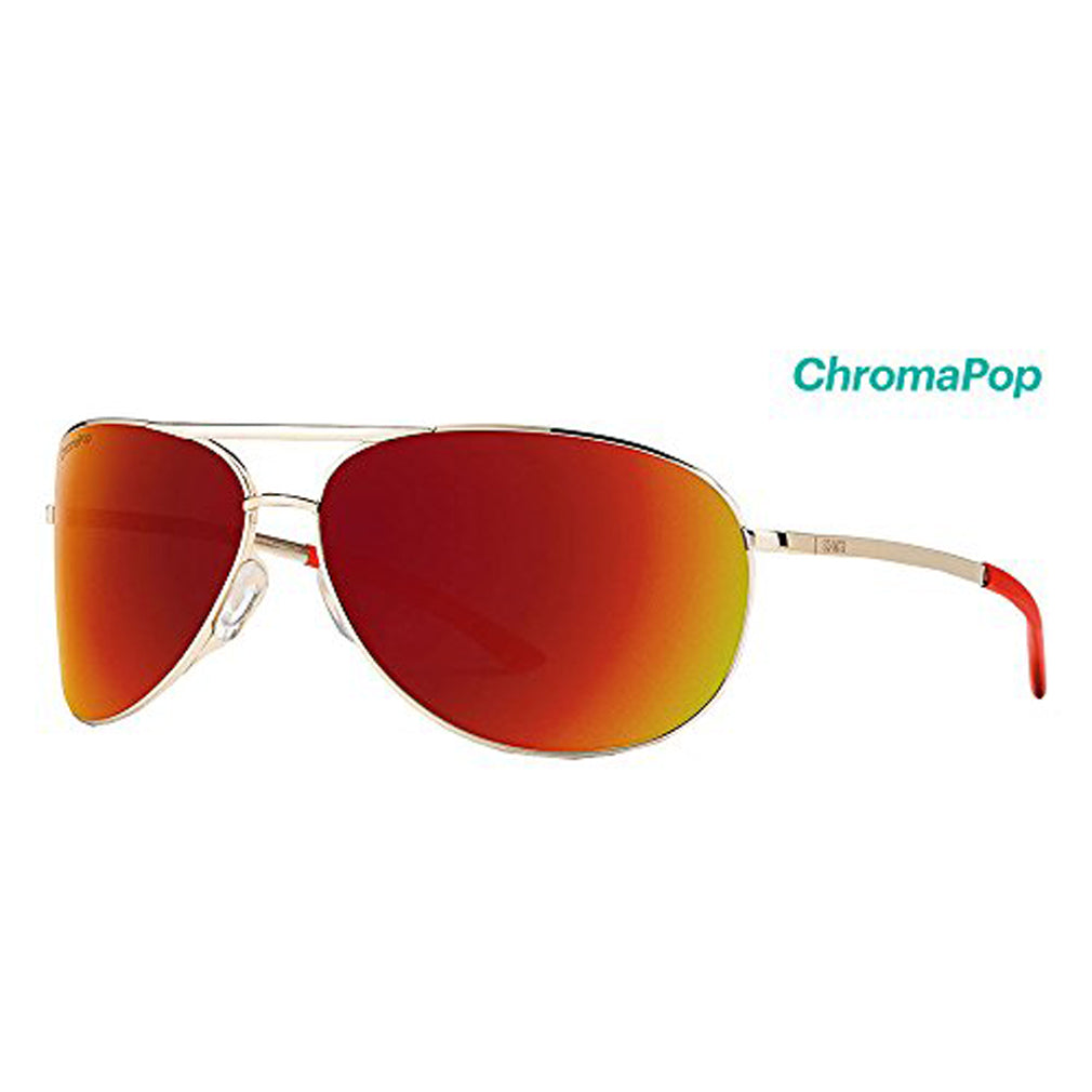 Smith Serpico 2.0 Sunglasses Gold Red Mirror Chromapop