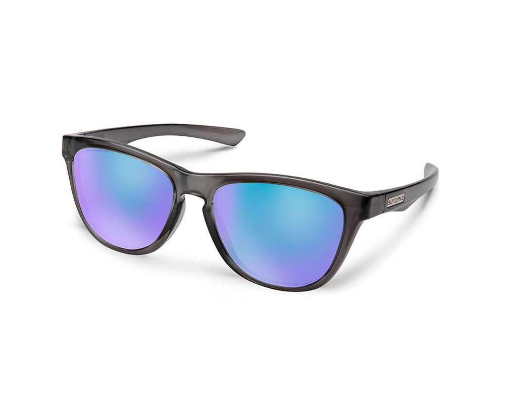 SunCloud Topsail Polarized Sunglasses  CrystalSilver BlueMirror Square