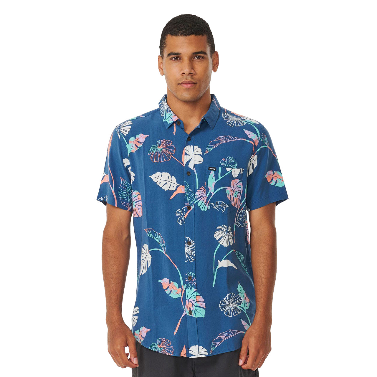 Rip Curl Mod Tropics SS Woven 9741-WashedNavy S