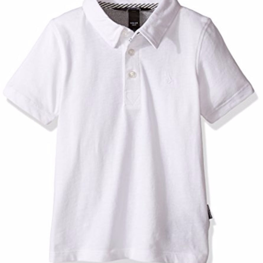 Volcom Wowzer Short Sleeve Kids Polo Shirt WHI-White 4T