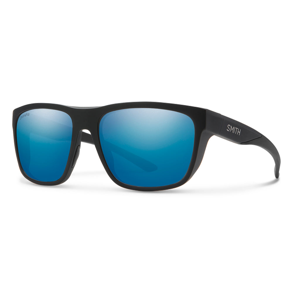 Smith Barra Polarized Sunglasses MatteBlack BlueMirrorSP Square