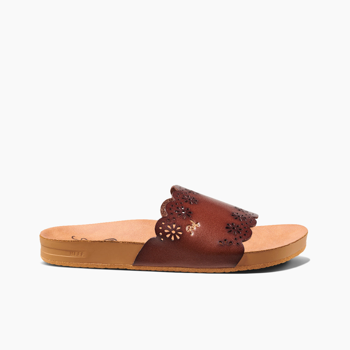 Reef Cushion Scallop Scout Womens Sandal Rust 7