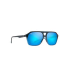 Maui Jim Wedges Polarized Sunglasses MatteBlack BlueHawaii