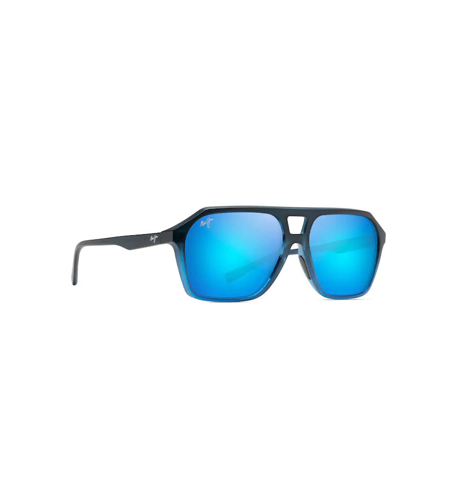 Maui Jim Wedges Polarized Sunglasses MatteBlack BlueHawaii
