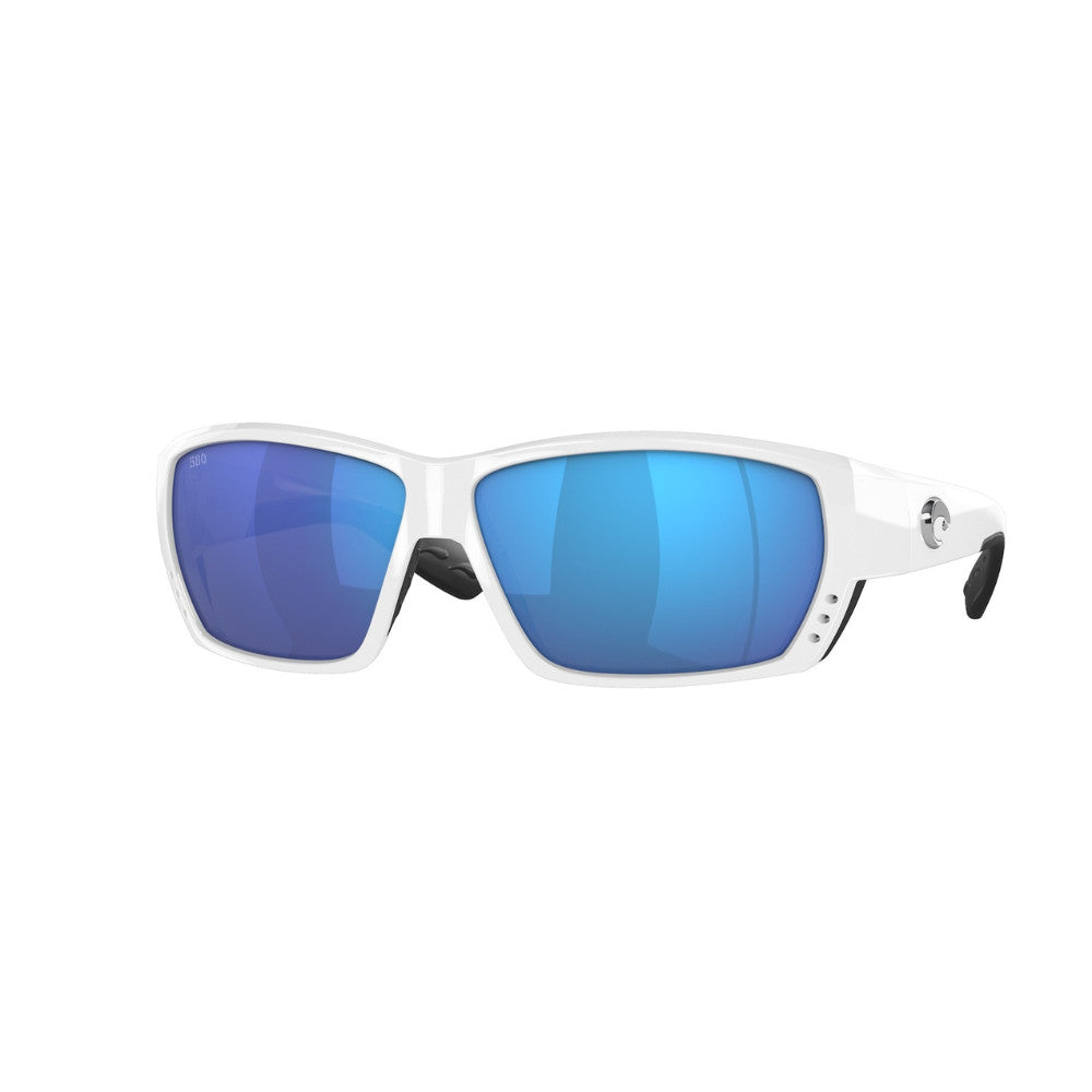 Costa Del Mar Tuna Alley Sunglasses White Blue Mirror 580G