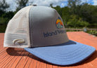 Island Water Sports Sunrise Palm Trucker Hat.