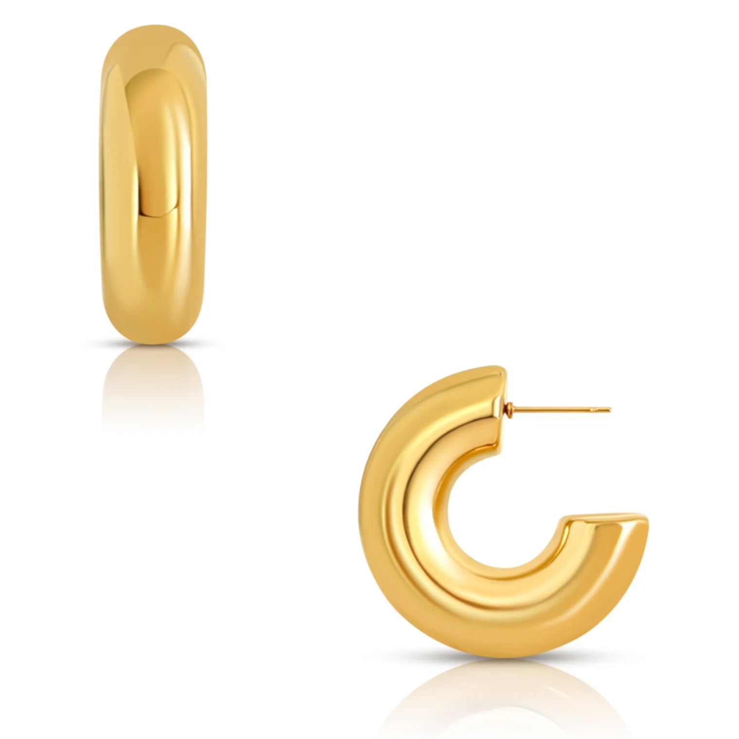 Ellie Vail Marisol Tube Hoop Earring Gold OS