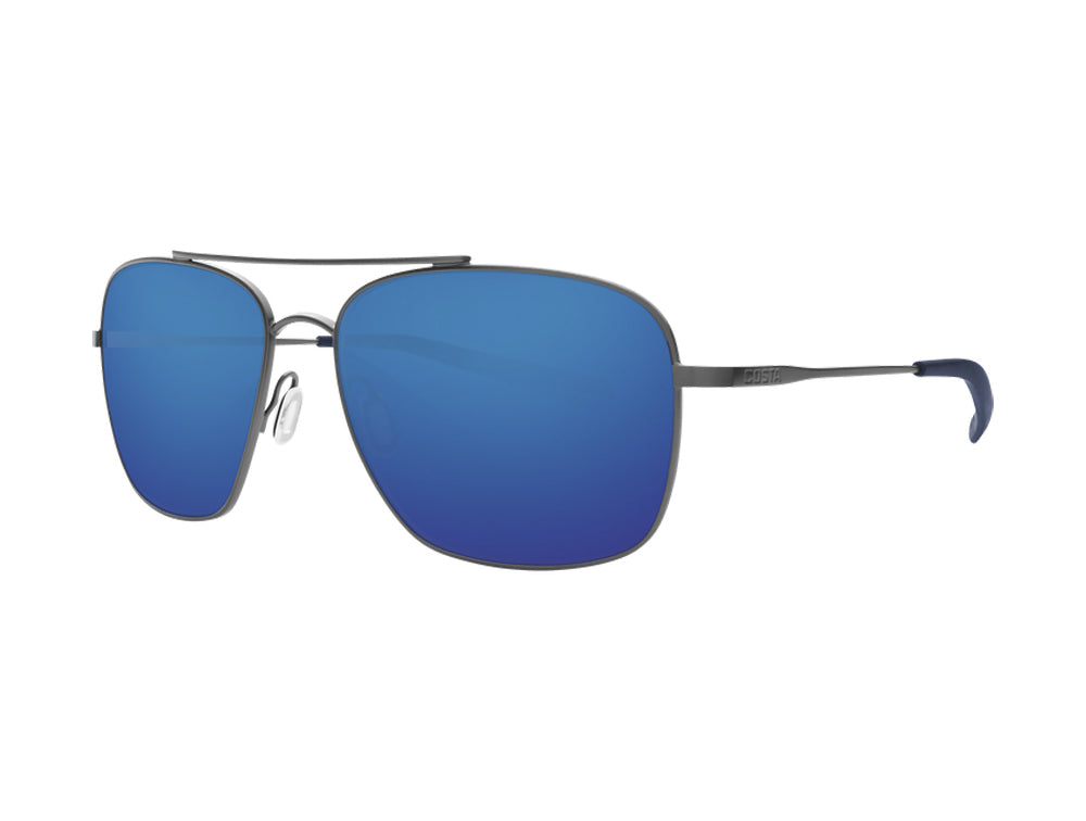 Costa Del Mar Canaveral Sunglasses Brushed Grey Blue Mirror 580P