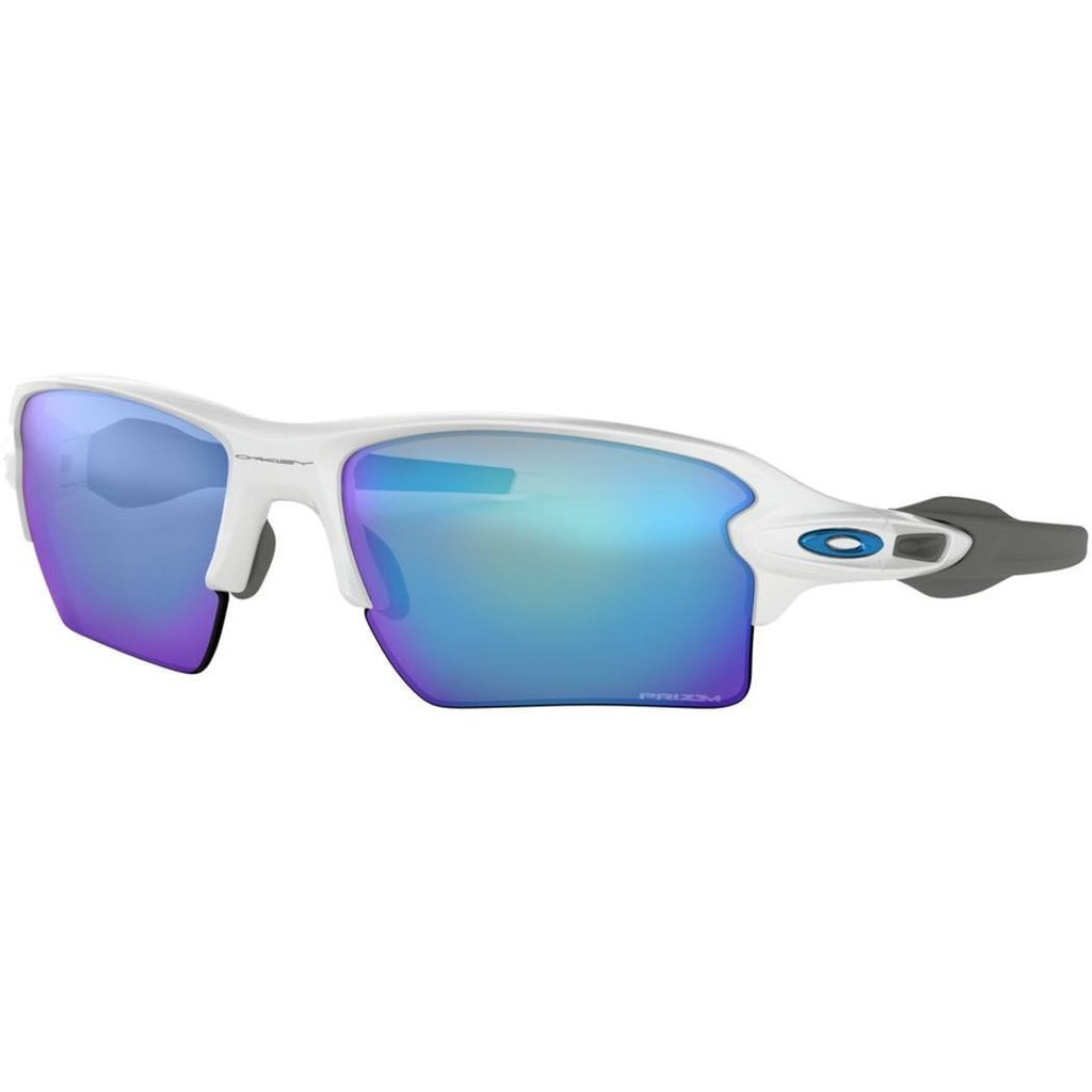 Oakley Flak 2.0 XL Sunglasses Polished White Prizm Saphire Iridium Sport