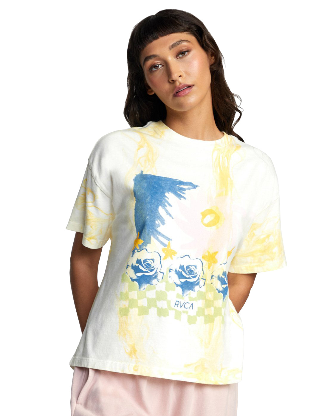 RVCA Abstract Dreams SS Tee WHT-White M